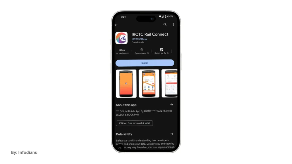 IRCTC Rail Connect Android App