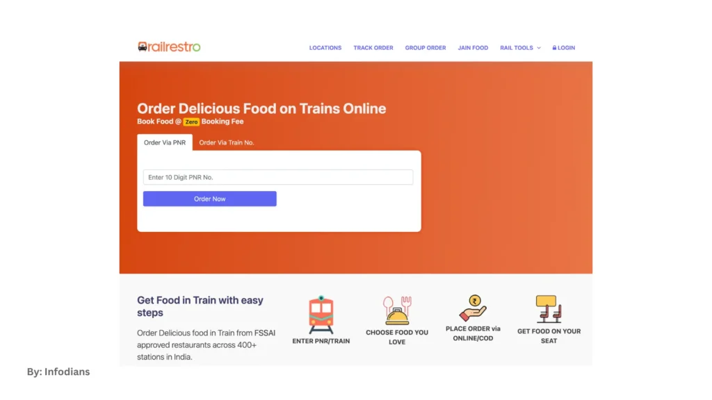 RainRestro Order Food on Trains